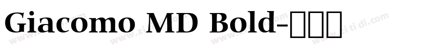 Giacomo MD Bold字体转换